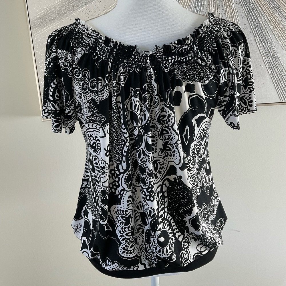 FANG Monochrome Patterned Blouse